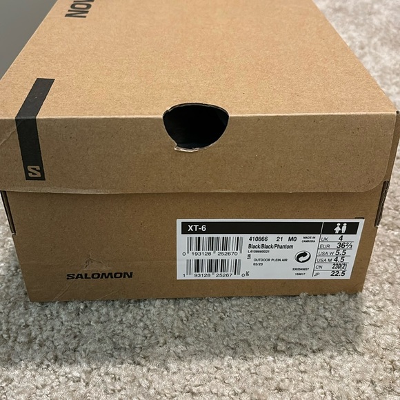 Salomon XT-6 Black Phantom in size 4.5 men’s - Picture 13 of 13